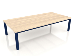 Mesa de centro 70×140 (Azul noche, madera de Iroko)