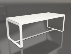 डाइनिंग टेबल 210 (सफेद पॉलीथीन, सफेद)