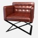 3d model Leather chair on the cross the metal legs Respighi - preview