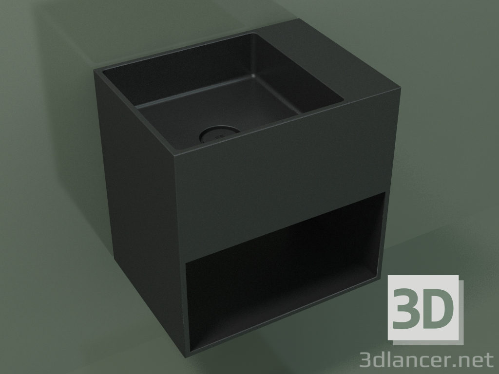 3d model Wall-mounted washbasin Giorno (06UN23101, Deep Nocturne C38, L 48, P 36, H 48 cm) - preview