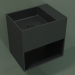 modèle 3D Lavabo suspendu Giorno (06UN23101, Deep Nocturne C38, L 48, P 36, H 48 cm) - preview