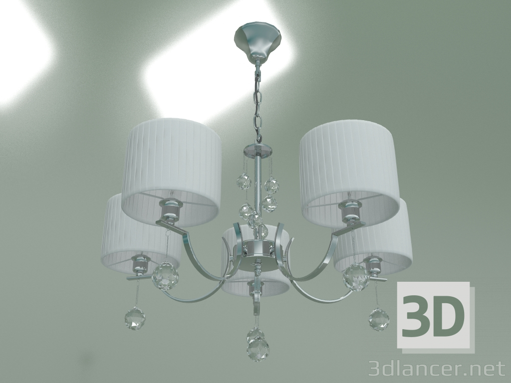3d model Hanging chandelier 60095-5 (chrome) - preview
