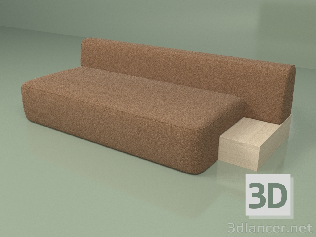 3D modeli Kanepe Kademeli minderli (solda) (2019) - önizleme