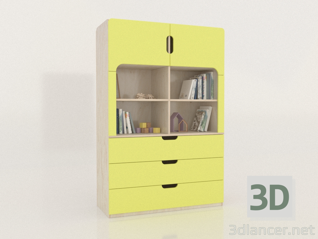 modello 3D Cassettiera-libreria MODE K (DJDKAA) - anteprima