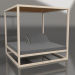 3D Modell Couch mit hohen festen Lattenrosten und Decke (Sand) - Vorschau