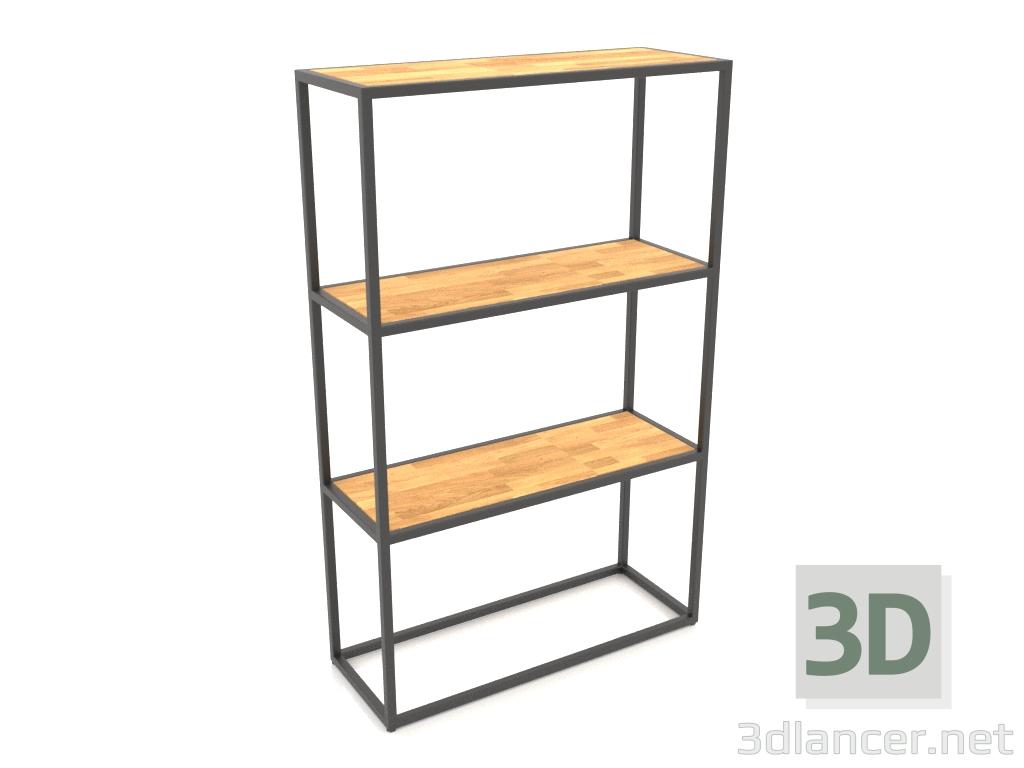 3D Modell Rechteckiges Regal (HOLZ, 80x30x128) - Vorschau