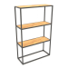 3d model Rectangular shelf (WOOD, 80x30x128) - preview