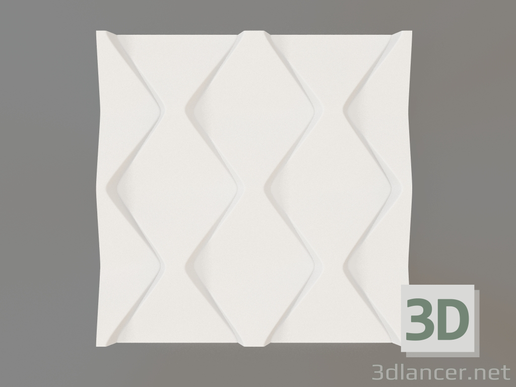 Modelo 3d Painel 3D de gesso FALLS - preview