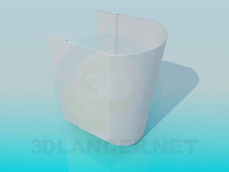 3d модель Элемент умывальника – превью 3d модель Элемент умывальника – превью
