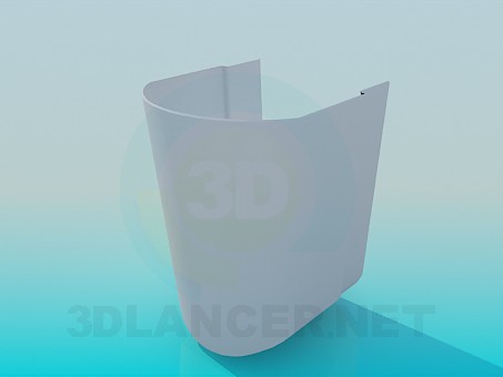 3d модель Элемент умывальника – превью 3d модель Элемент умывальника – превью