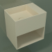 3D modeli Duvara monte lavabo Giorno (06UN23101, Bone C39, L 48, P 36, H 48 cm) - önizleme