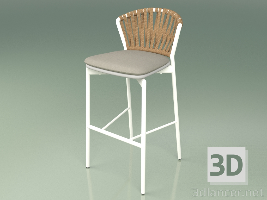 3D modeli Bar taburesi 150 (Metal Süt, Poliüretan Reçine Gri) - önizleme