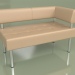 3d model Section double corner left Business (Beige leather) - preview