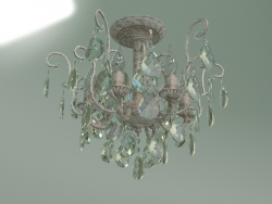 Pendant chandelier 10022-6 (white with gold-tinted Strotskis crystal)