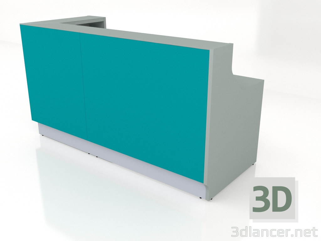modello 3D Banco reception Linea LIN38L (2050x850) - anteprima
