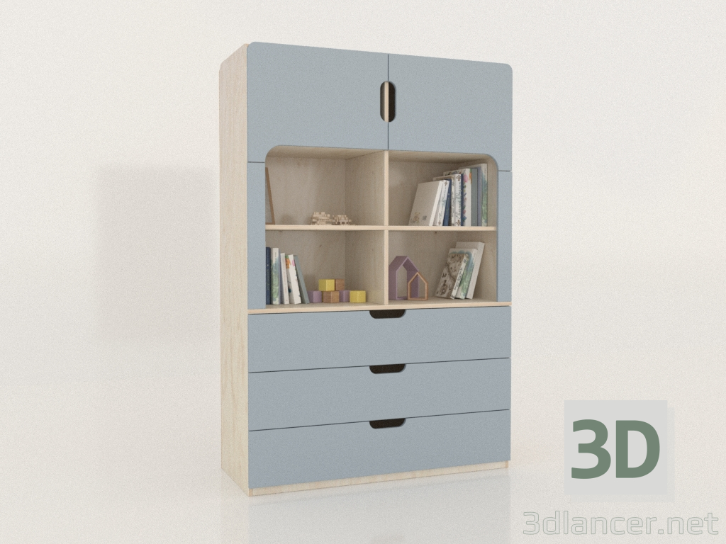 3D Modell Bücherregal-Truhe MODE K (DQDKAA) - Vorschau