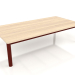 3d model Coffee table 70×140 (Wine red, Iroko wood) - preview