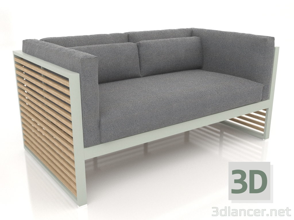 modèle 3D Canapé 2 places (Gris ciment) - preview