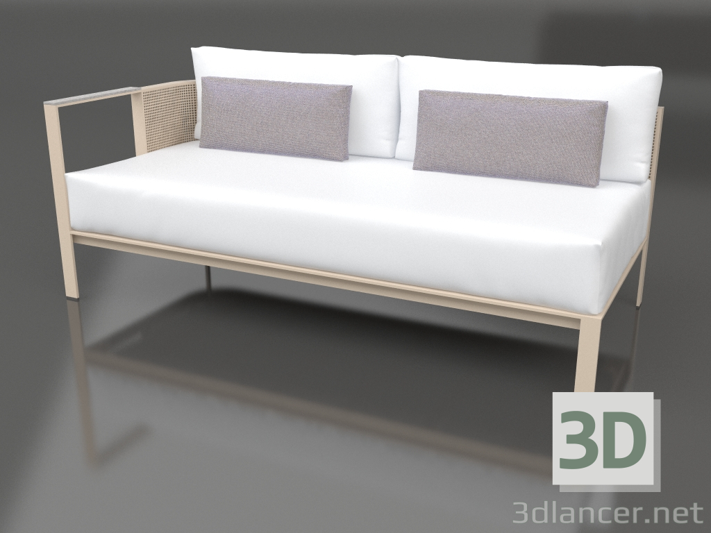 Modelo 3d Módulo de sofá, seção 1 esquerda (Areia) - preview
