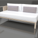 Modelo 3d Módulo de sofá, seção 1 esquerda (Areia) - preview