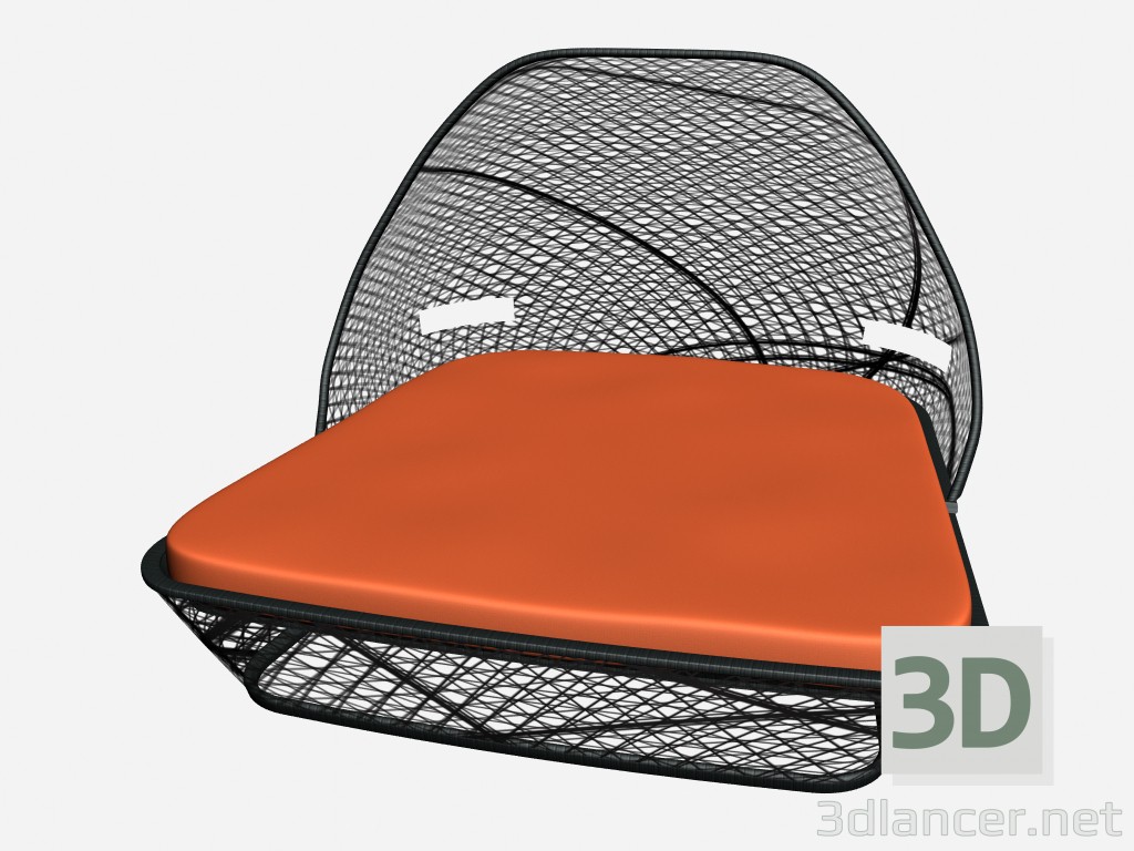 3d model Cama doble giratorio + Canopy + 656300 65551 65690 - vista previa