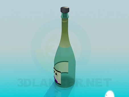 3d model Bottle of Wine - preview 3d model Bottle of Wine - preview
