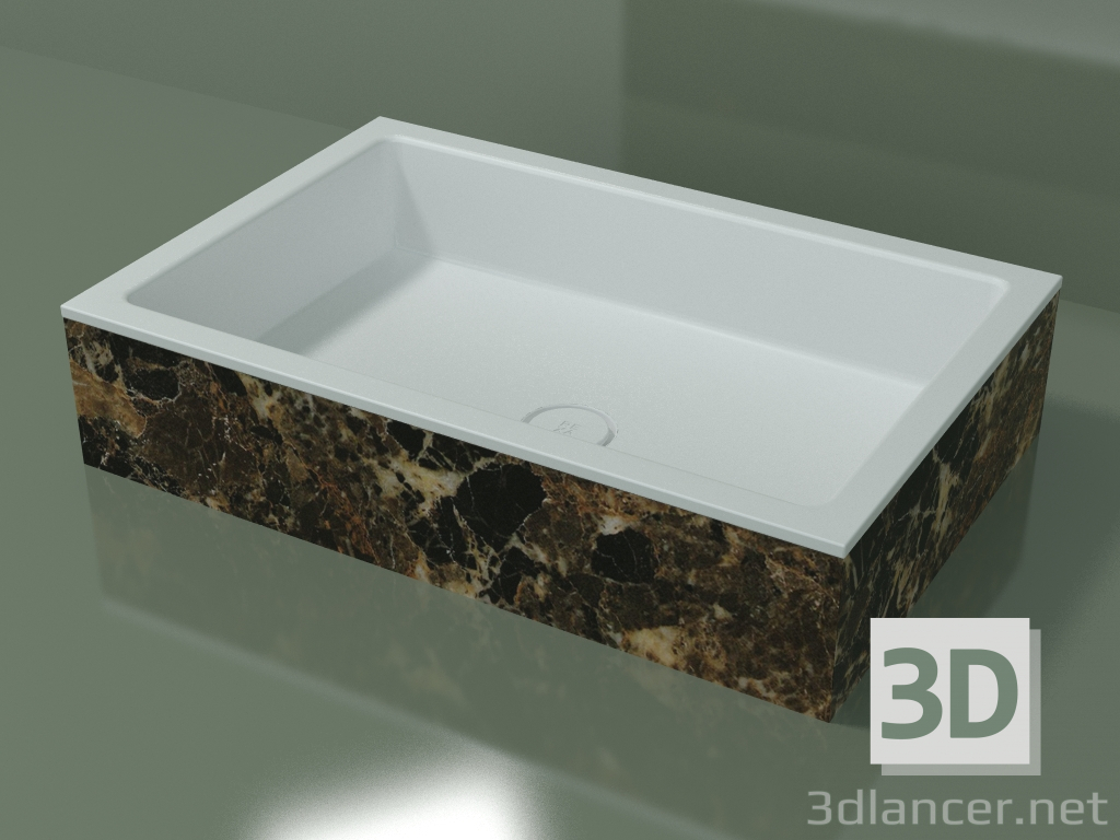 3D modeli Tezgah üstü lavabo (01R141301, Emperador M06, L 72, P 48, H 16 cm) - önizleme