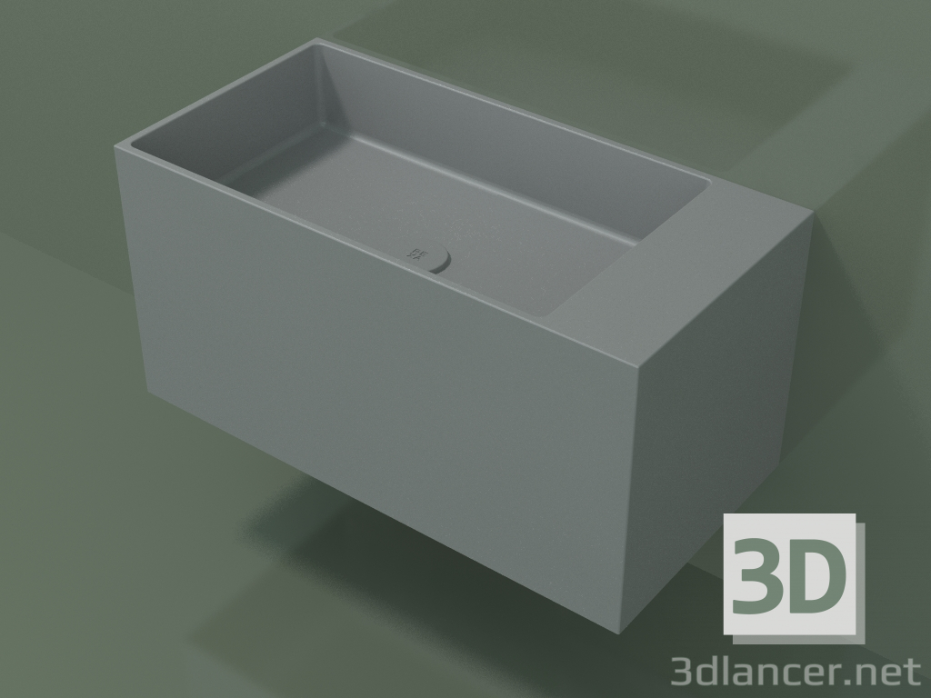 3d model Wall-mounted washbasin (02UN42102, Silver Gray C35, L 72, P 36, H 36 cm) - preview