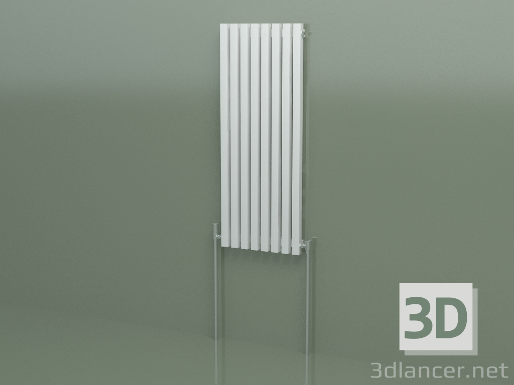 3d model Radiador vertical RETTA (8 secciones 1200 mm 40x40, blanco brillo) - vista previa