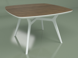 डाइनिंग टेबल लार्स वॉलनट (सफेद, 1200x1200)