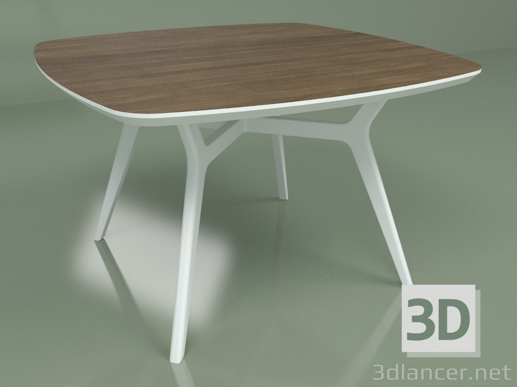 modello 3D Tavolo da pranzo Lars Walnut (bianco, 1200x1200) - anteprima