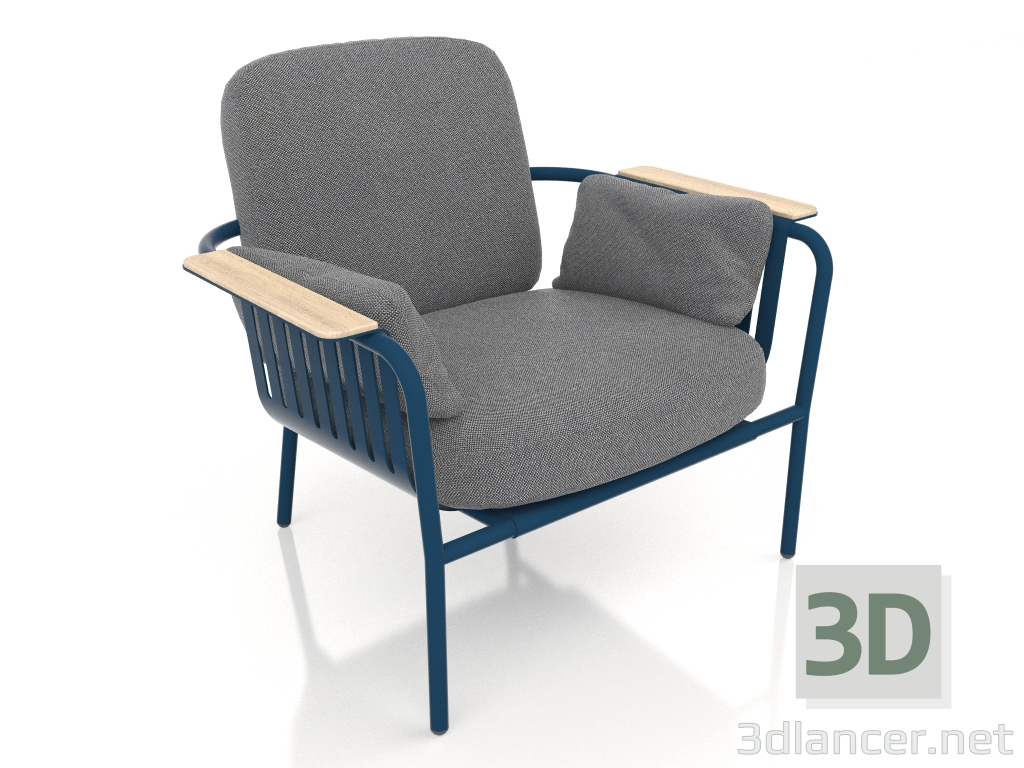 3 डी मॉडल कुर्सी (ग्रे नीला) - पूर्वावलोकन
