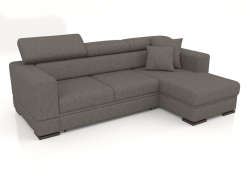 Fabio Sofa mit Ottomane (Claudio 64)