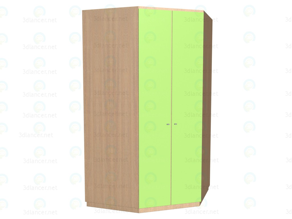 3d model Corner wardrobe 26H221 - preview