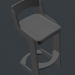 3d модель Барный стул – превью