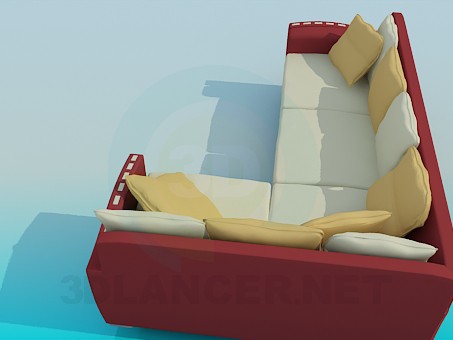 3d модель Мягкий уголок – превью 3d модель Мягкий уголок – превью