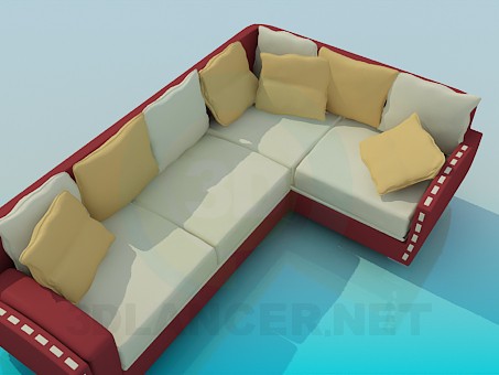 3d модель Мягкий уголок – превью 3d модель Мягкий уголок – превью