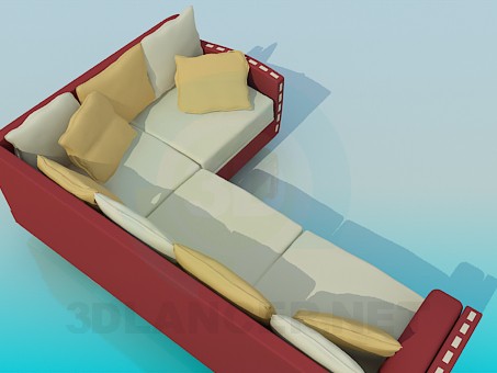 3d модель Мягкий уголок – превью 3d модель Мягкий уголок – превью