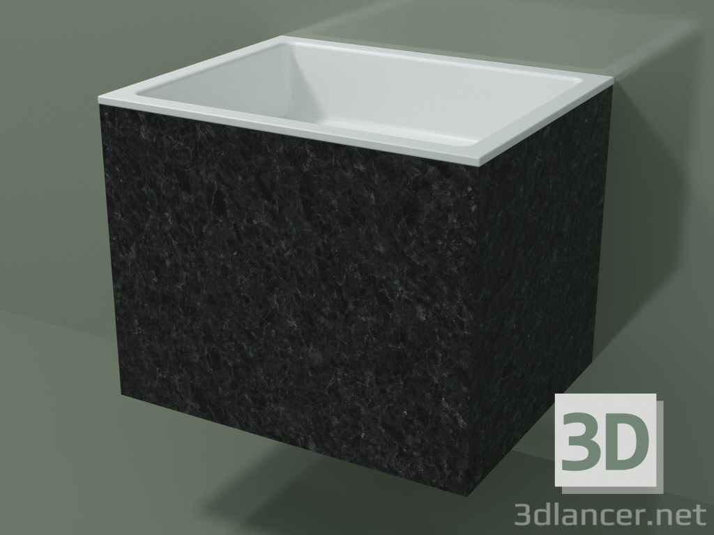 3d model Wall-mounted washbasin (02R133301, Nero Assoluto M03, L 60, P 48, H 48 cm) - preview