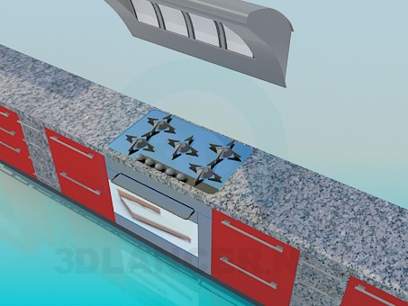 3d model Kitchen set - preview