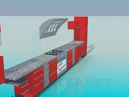 modelo 3D Juego de cocina - escuchar modelo 3D Juego de cocina - escuchar
