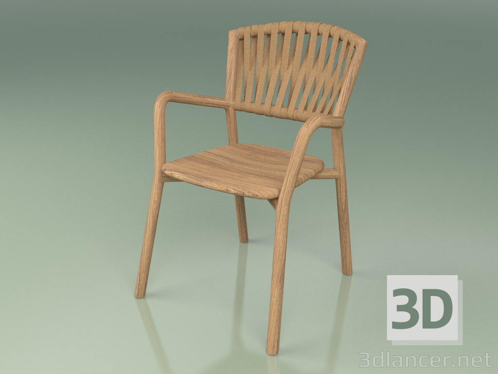 3d model Chair 161 (Teak, Belt Tobacco) - preview