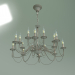3d model Hanging chandelier 60015-16 (white with gold) - preview