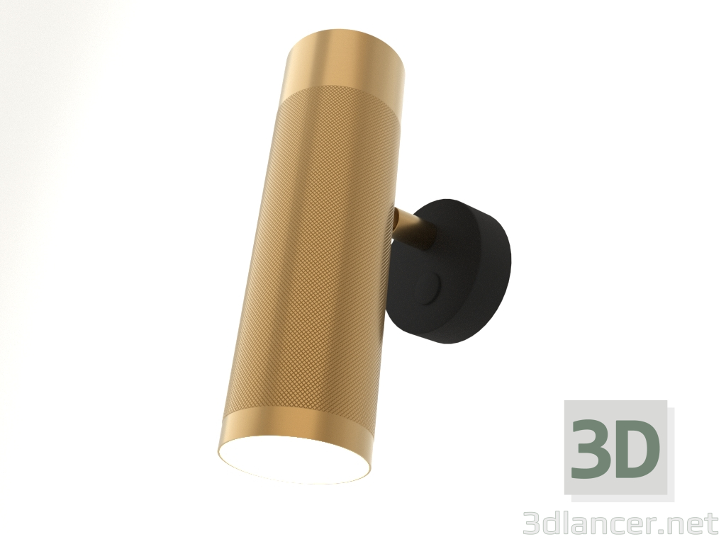modello 3D Lampada da parete Patrone (ottone massiccio) - anteprima
