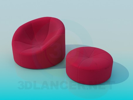 3d model Armchair - preview 3d model Armchair - preview