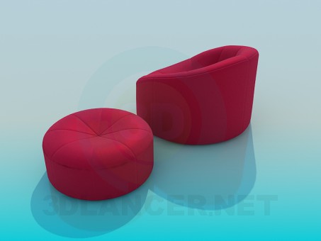 3d model Armchair - preview 3d model Armchair - preview