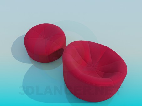 3d model Armchair - preview 3d model Armchair - preview
