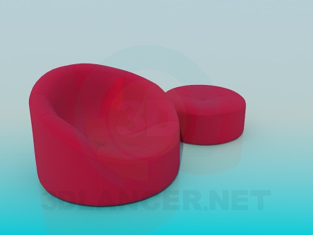 3d model Armchair - preview 3d model Armchair - preview