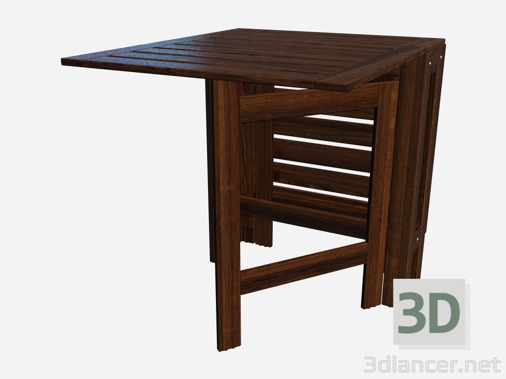3 डी मॉडल तह टेबल (polurazlozhennyj) - पूर्वावलोकन
