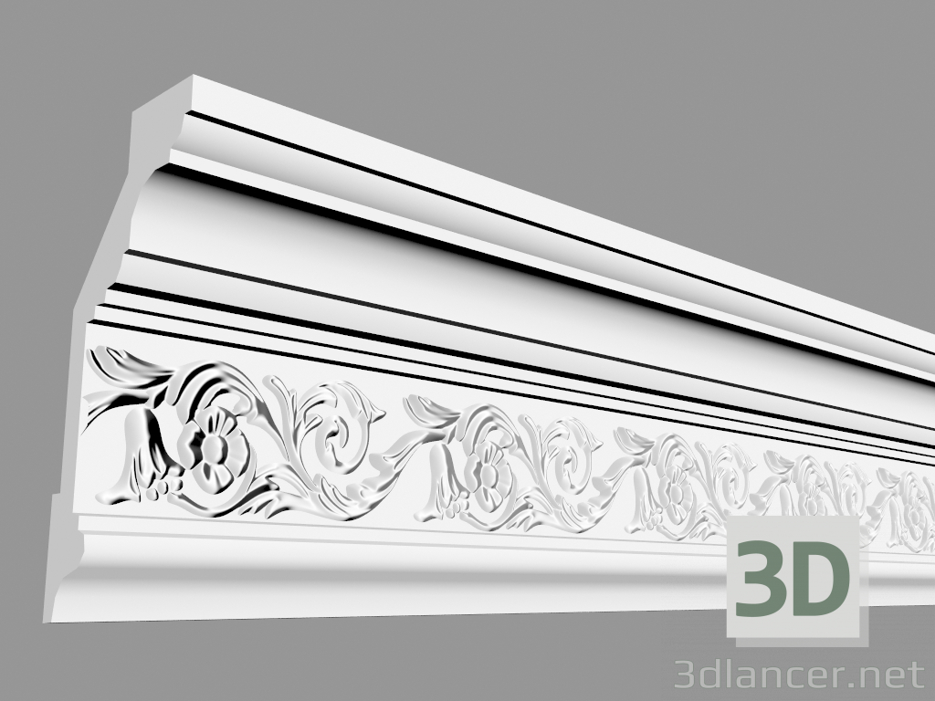 3D Modell Gesims C303 (14,4 x 6,5 cm) - Vorschau